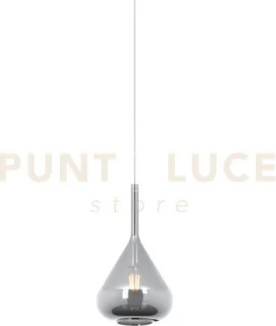 Lampadario sospeso in vetro 1177 fume' rosone da acquistare 1 luce ...