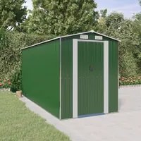 Capanno da Giardino Verde 192x440x223 cm Acciaio Zincato cod mxl 65888