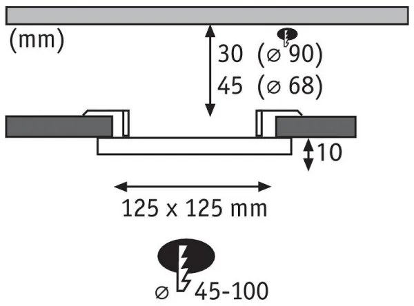 Paulmann 92397 - LED/8,5W IP44 Lampada da incasso da bagno VARIFIT 230V