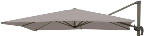 Ombrellone a Braccio Deluxe 4x4 m – Struttura in Alluminio Rotante, Telo 250g Tortora
