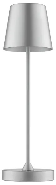 Brilliant - Lampada da tavolo ELORA LED ricaricabile e dimmerabile con comando touch LED/2,5W/5V 2700K IP44 argento