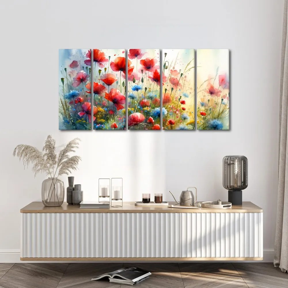Quadro su tela – Prato estivo in fiore