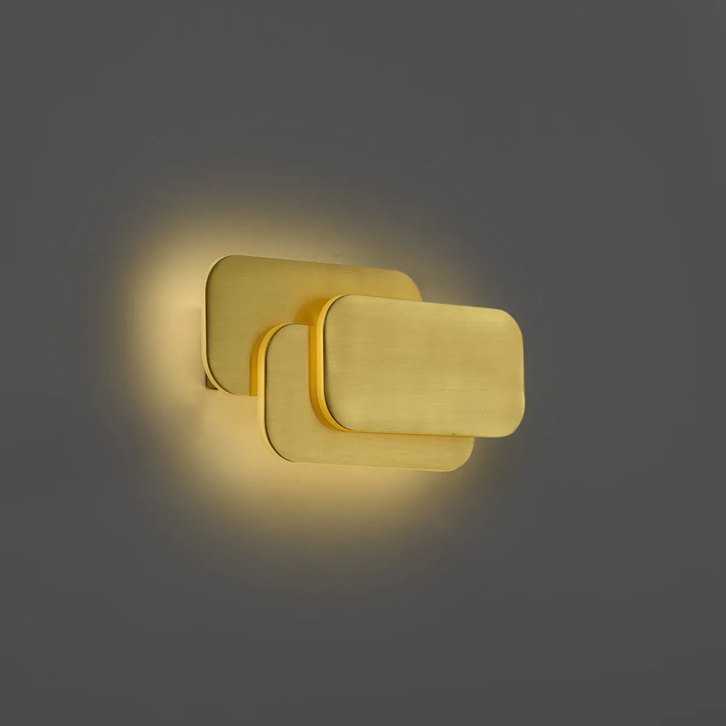 Lampada da parete moderna in ottone con LED integrato dimmerabile a 3 fasi - Dias