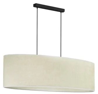 Duolla - Lampadario a sospensione con filo OVAL 2xE27/15W/230V grigio