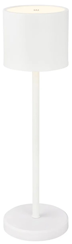 Lampada Da Tavolo Moderna Meja Metallo Bianco Led Integrato 2,5W 3000K