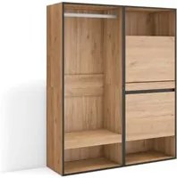 Armadio Aperto, 120x35x145 cm, Camera da letto, stanza, Scarpiera, Rovere , RF3494