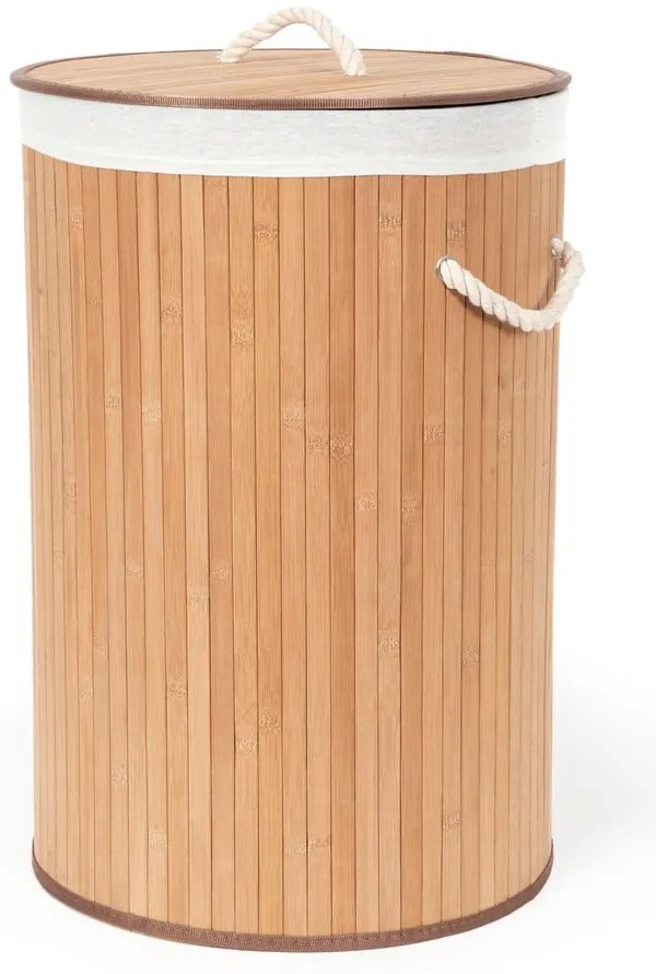 Cesto per la biancheria in bambù rotondo - Compactor