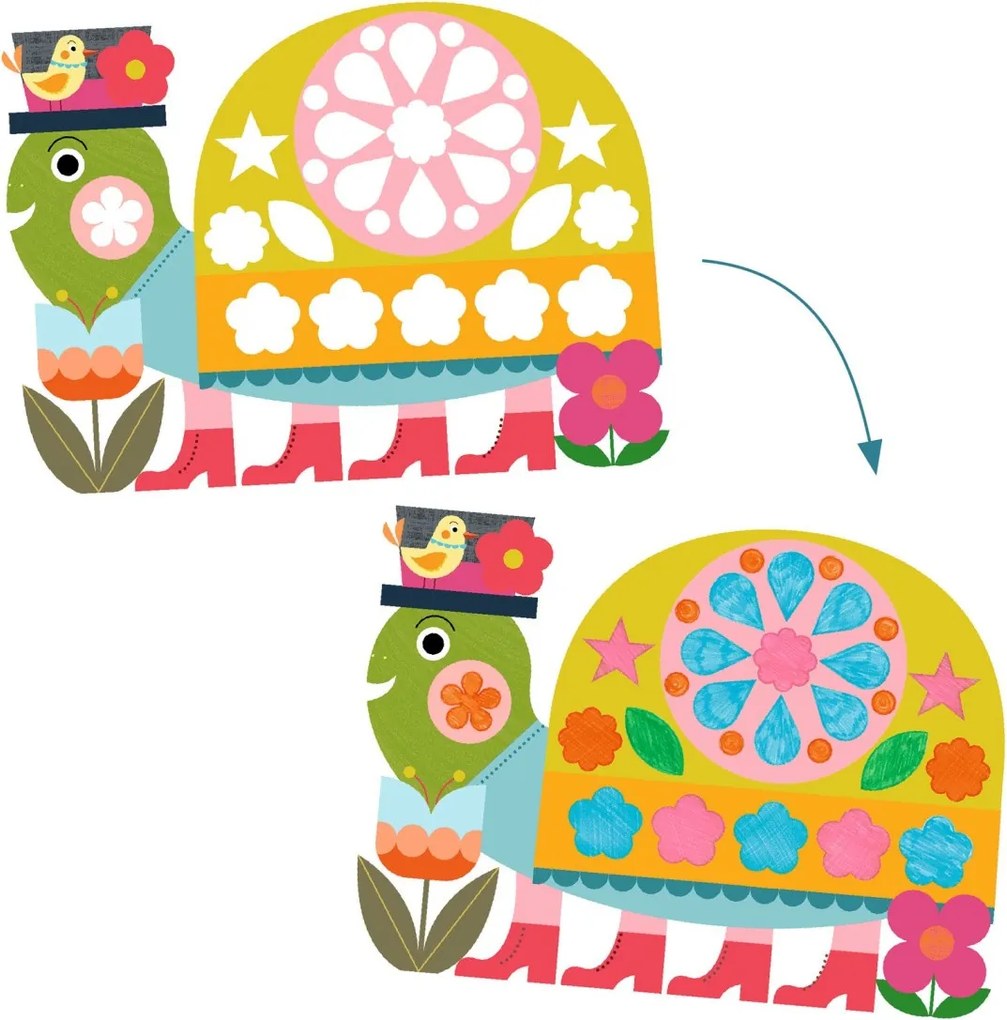 Gioco d'arte - Animali da colorare secondo il modello