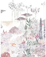 Isidore Leroy Carta da parati panoramica Jardin de France - Gris Rose Panel B