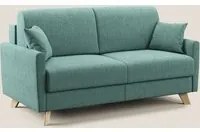 Divano Letto 3 Posti 180x94x97 cm in Tessuto Verde Acqua