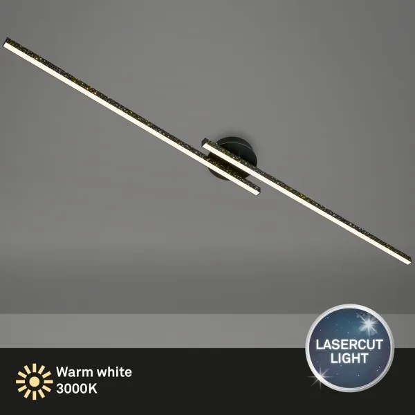 Briloner 3717-025 - Lampadario a plafone LED REY 2xLED/12W/230V nero