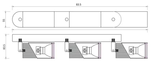 Faretto NEO 3xGU10/8W/230V bianco