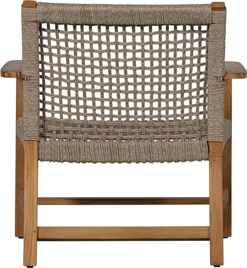 Sedia da giardino in legno di colore beige e naturale Copper - Exotan