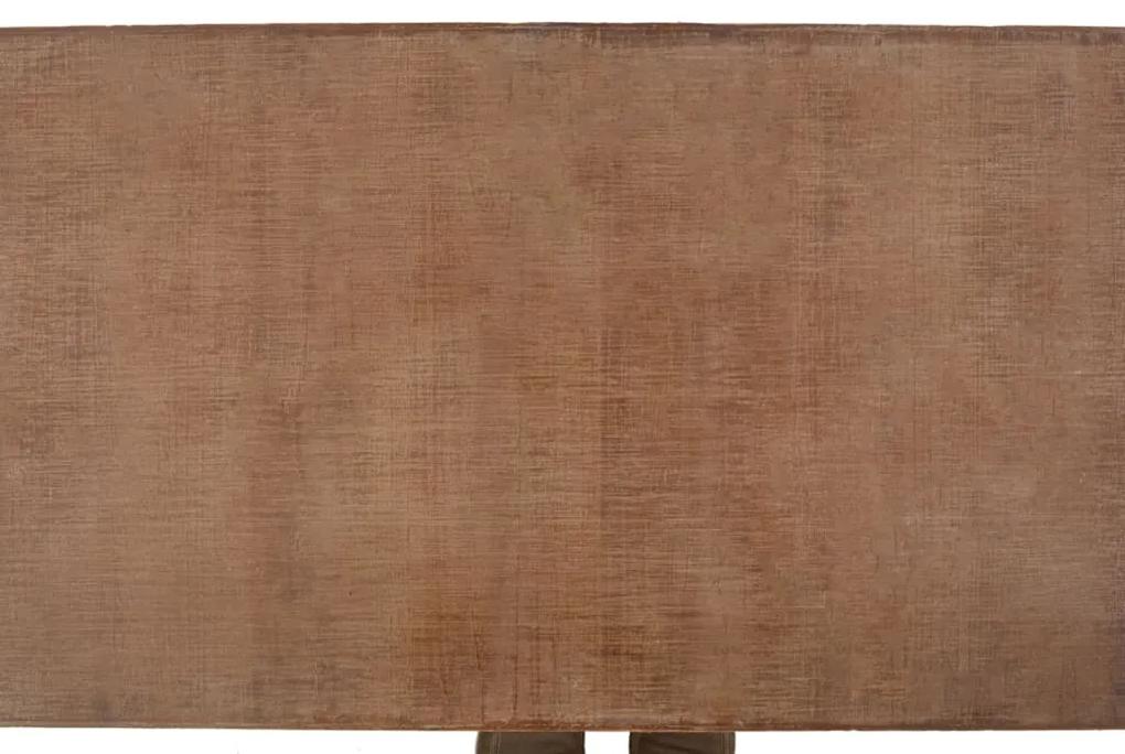 Tavolino da caffè in legno massello di abete 91x51x38cm marrone