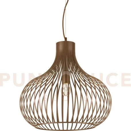 Onion sospensione in metallo marrone 1 luce attacco e27 47cm