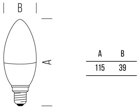 C37 WiFi Tuya 470lm 5,0W E14 RGB+CCT DIM