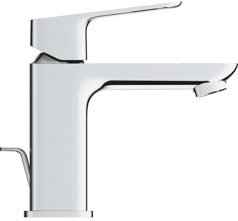 Rubinetto per lavabo a canna bassa getto aerato Clova Pulse argento cromato lucido GROHE