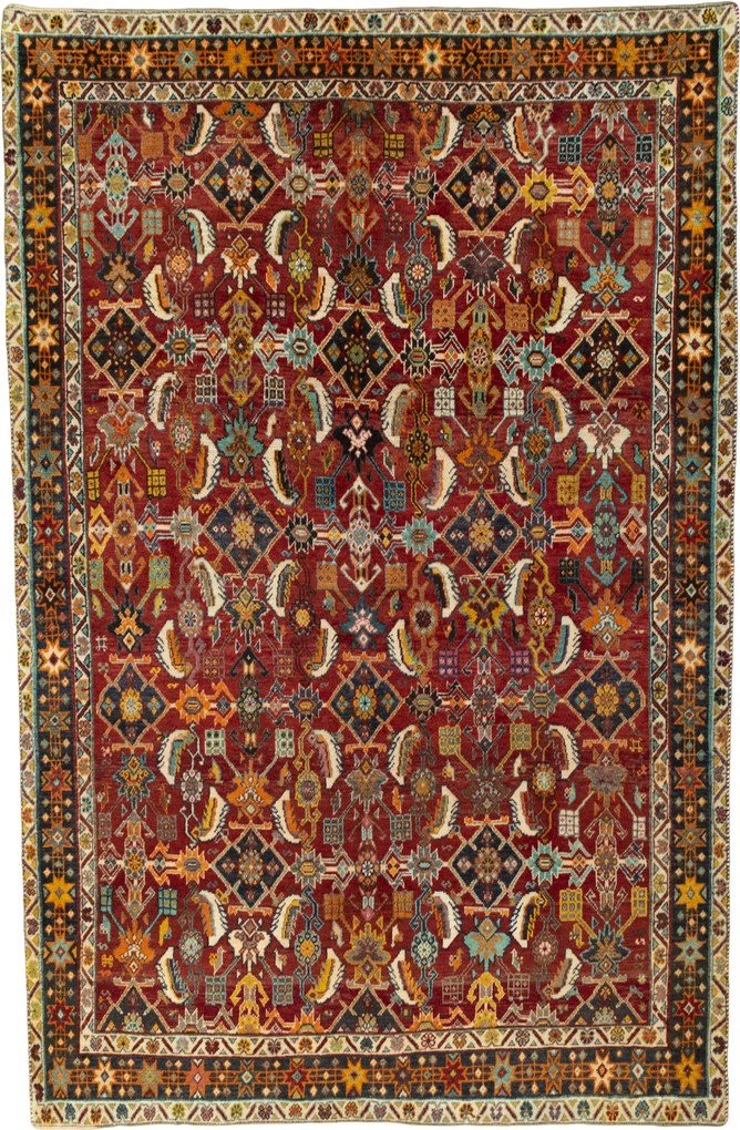Shiraz Tappeto persiano 250 x 160 Rosso (Iran) Annodato A Mano