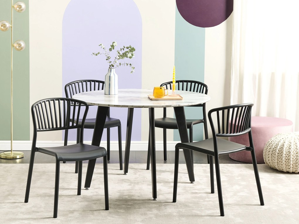 Set di 4 sedie da pranzo nero GELA Beliani