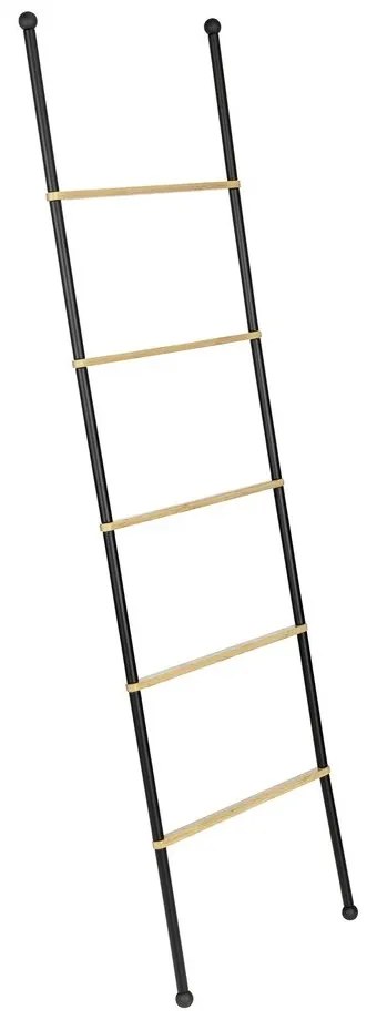 Scala decorativa in metallo nero/naturale Bambusa - Wenko