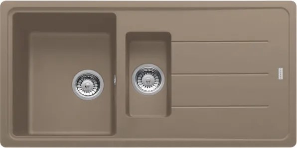 Lavello integrato 1.5 vasche in fragranite marrone FRANKE Boston L 50 x L 97 cm, reversibile