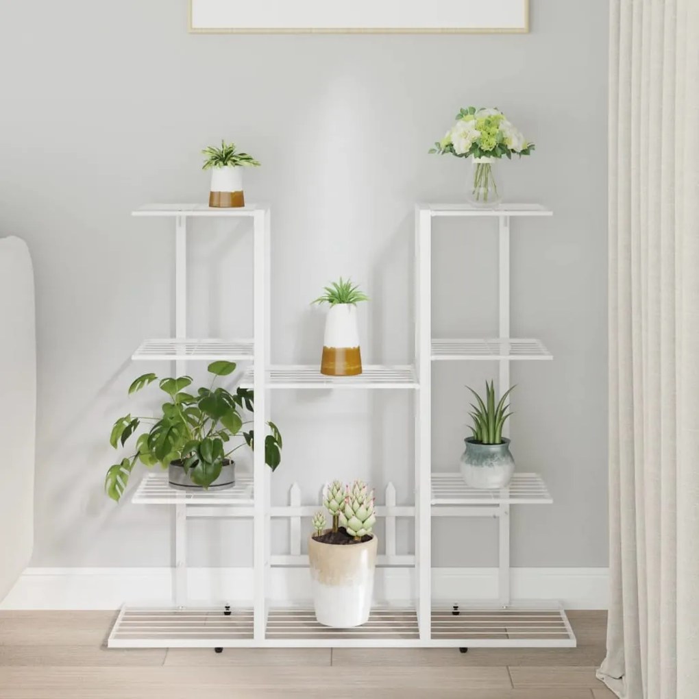Portafiori 94,5x25x89 Cm Ferro Bianco /