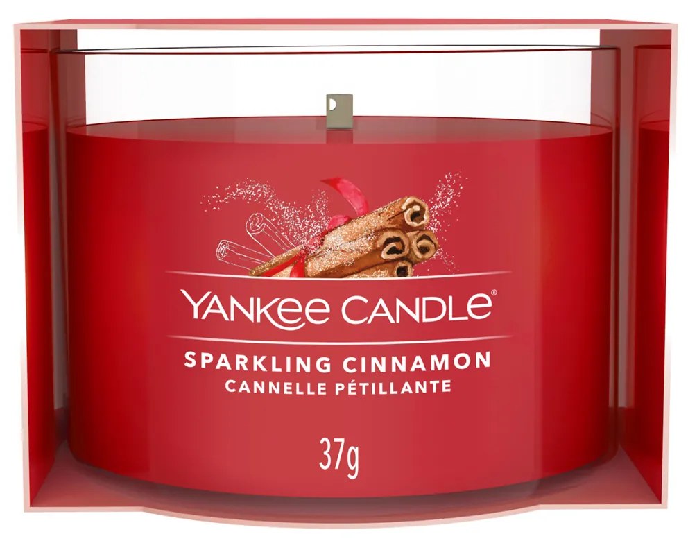 Sparkling Cinnamon, candela votiva profumata Yankee Candle