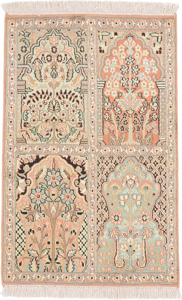 Cashmere Silk Tappeto 60x90 (Indian) Annodato A Mano