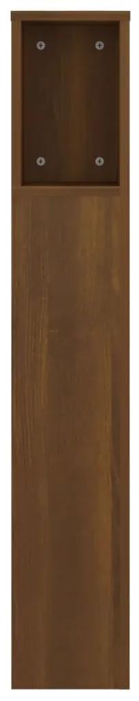 Testiera con scomparti rovere marrone 140x18,5x104,5 cm