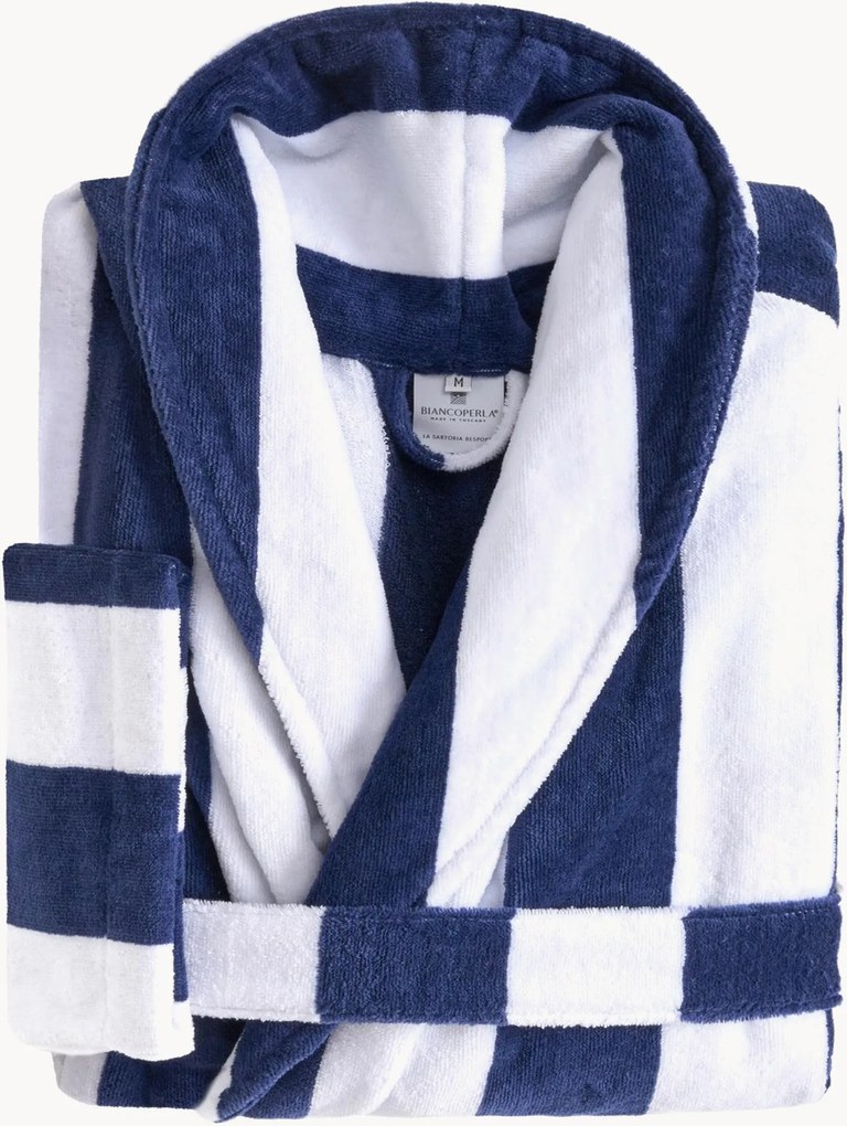 Accappatoio unisex in cotone velour con collo a scialle Forte