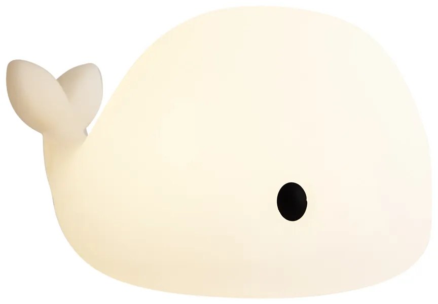 Lampada da tavolo bianca 30 cm con LED dimmerabile ricaricabile IP54 - Baby Whale