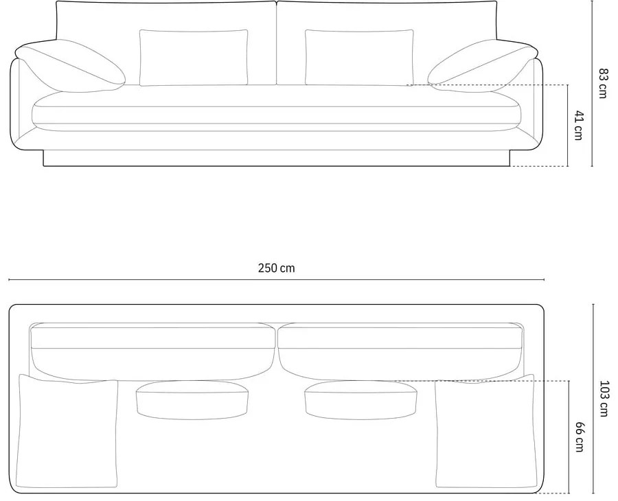 Divano bianco 250 cm Torino - Micadoni Home