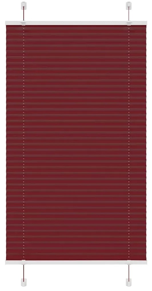 Tenda Plissettata Rosso Bordeaux 75x150 Cm Larghezza Tessuto /