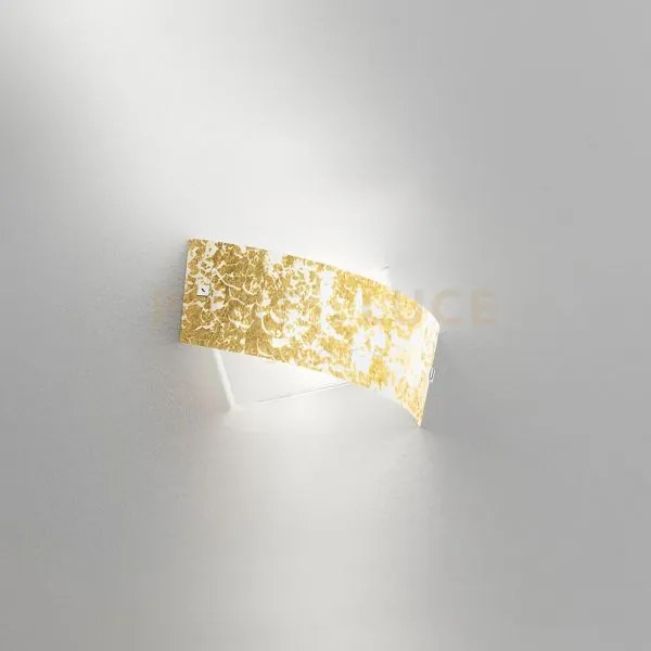 Camilla a/p - applique in metallo e vetro foglia oro 2 luci e14
