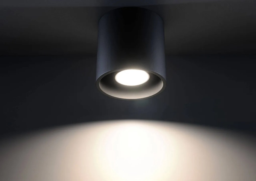 Plafoniera da Soffitto in Alluminio ORBIS 1 GU10 Nera da Interno
