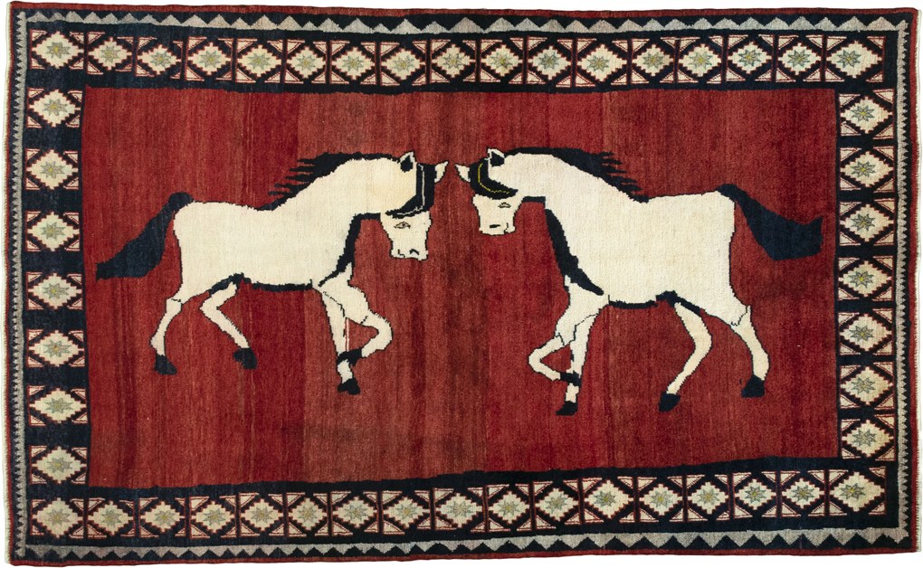 Gabbeh Tappeto persiano 240 x 150 Rosso (Iran) Annodato A Mano