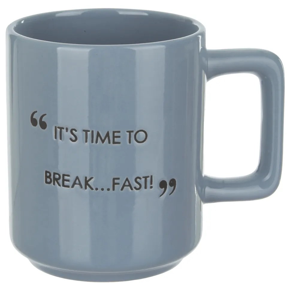 Tazza mug blu 320 ml con scritta Quotes