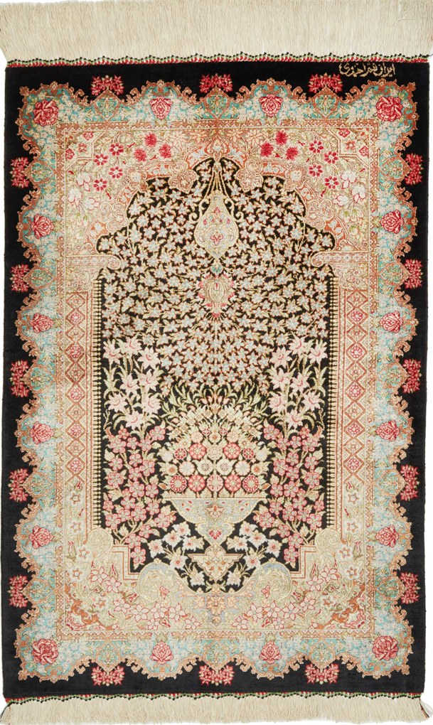 Ghom Tappeto 60 x 90 (Iran) Annodato A Mano