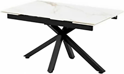 Tavolo Da Pranzo Allungabile 90x160-240 Cm Effetto Marmo Calacatta