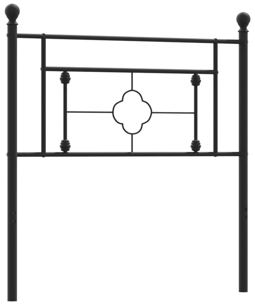 Testiera in metallo nero 90 cm