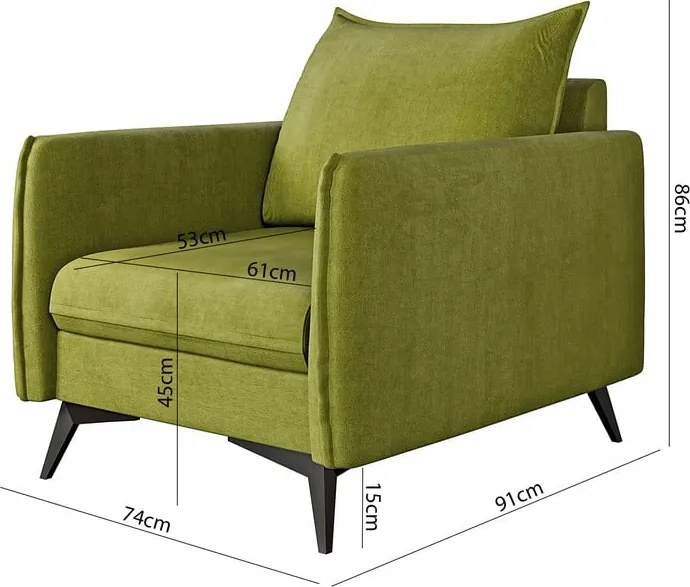 Poltrona verde Juli Bis - Ropez