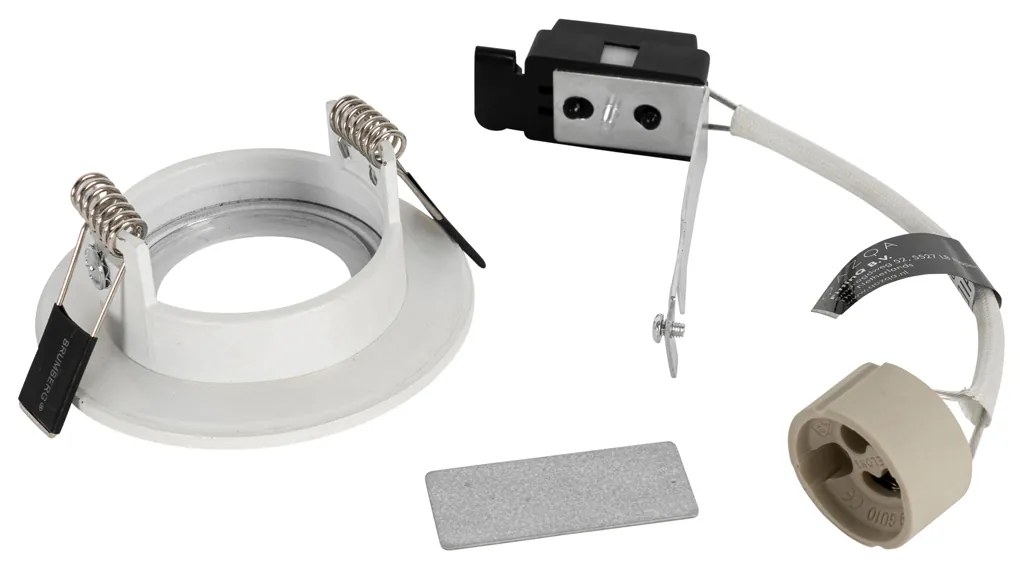 Set di 6 faretti incasso bianchi rotondi GU10 50mm IP44 - Xena