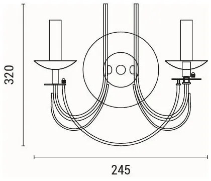 Lampadario a sospensione con catena 5xE14/15W/230V
