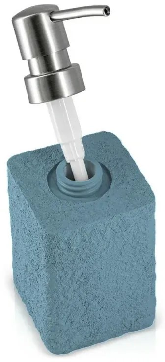 Accessori bagno in set da 3 pezzi in resina turchese cobalto effetto pietra