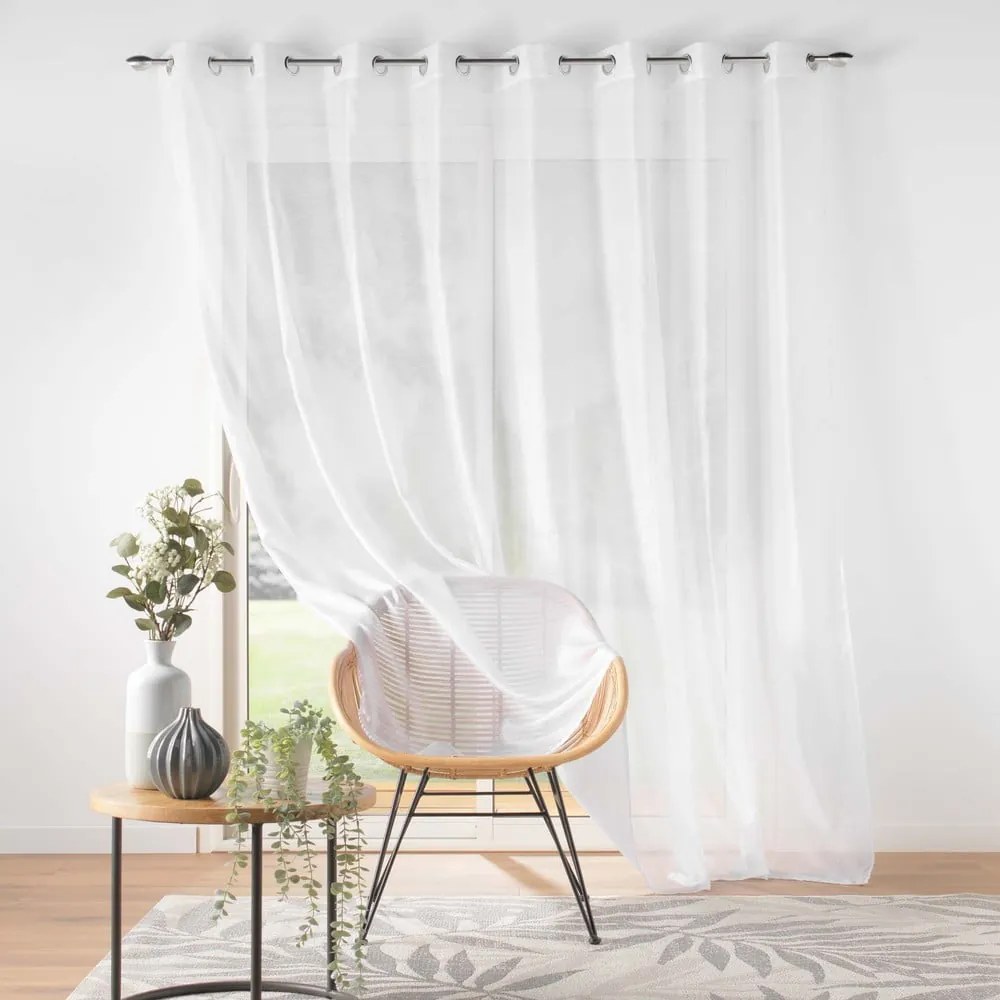Tenda sottile bianca in voile 300x240 cm Lissea – douceur d'intérieur