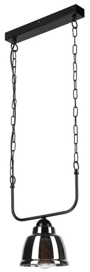 Lampadario a sospensione con catena MARIO 1xE27/60W/230V cromo