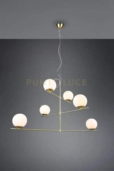 Pure sospensione girevole metallo colore ottone opaco con 6 sfere b...