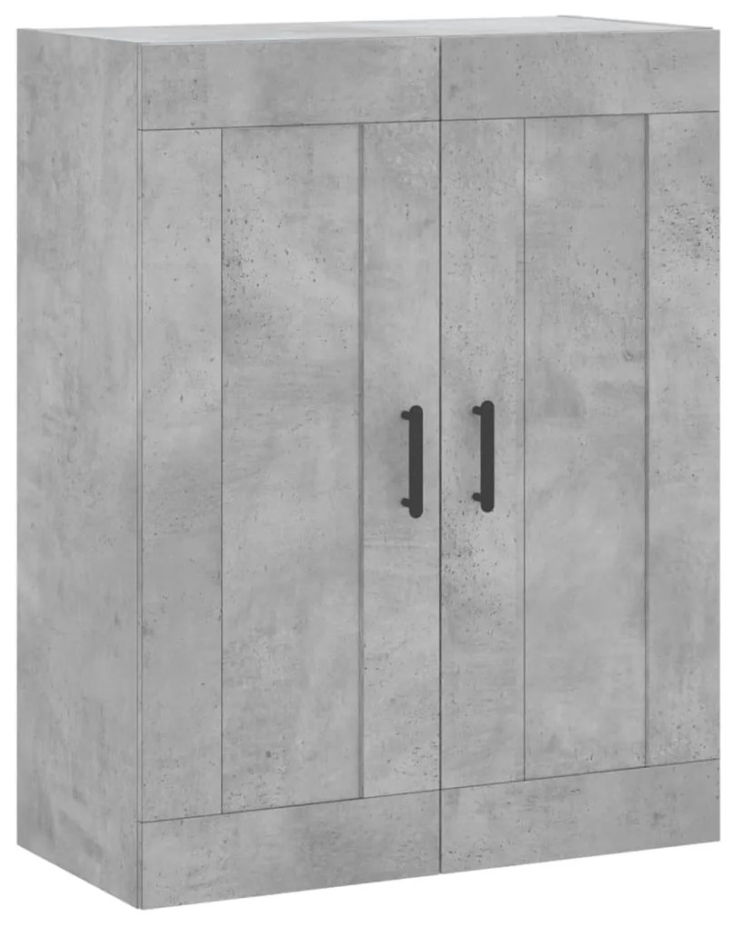 Credenza grigio cemento 69,5x34x180 cm in legno multistrato