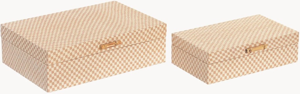 Set di 2 scatole in legno Lea
