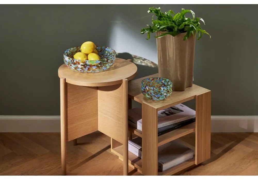 Tavolinino rotondo in rovere ø 45 cm Heritage - Hübsch